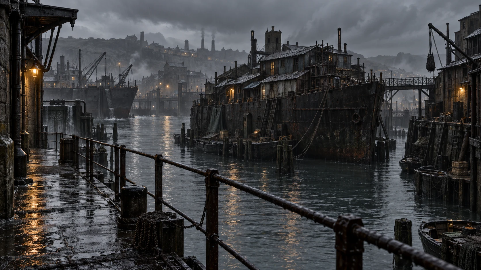 Kettleburn’s working harbor and reclaimed ship-houses